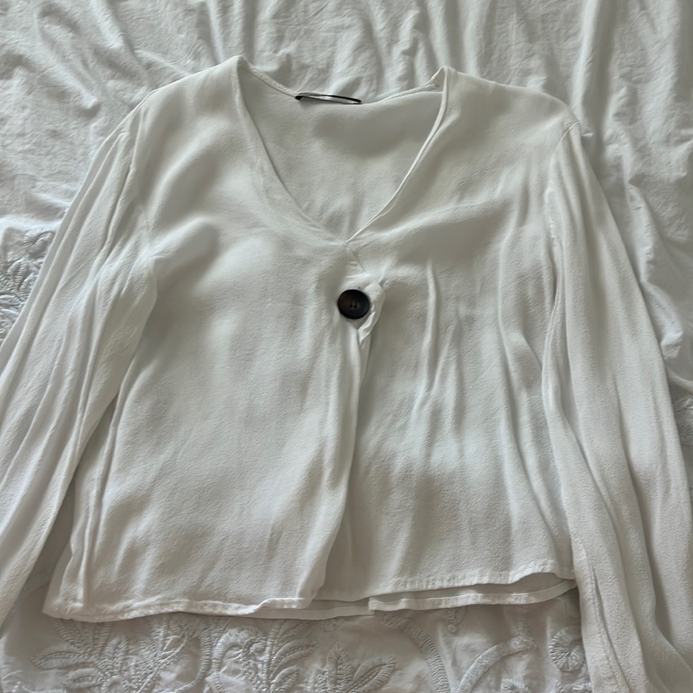 White Linen Blouse